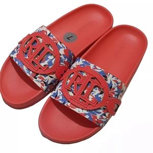 🟢 NWOT Ralph Lauren Ayden Pool Slides Size 7 Women